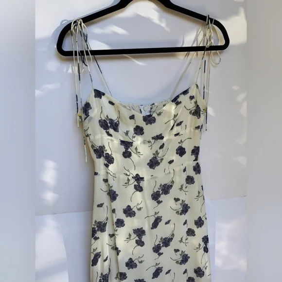 Reformation White and Blue Floral Midi Dress - Picture 9 of 12